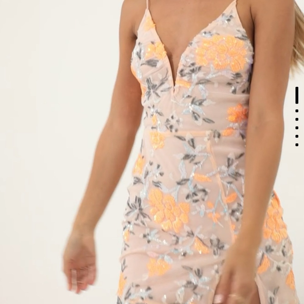 Lucy in the Sky Orange Mini Slip Dress